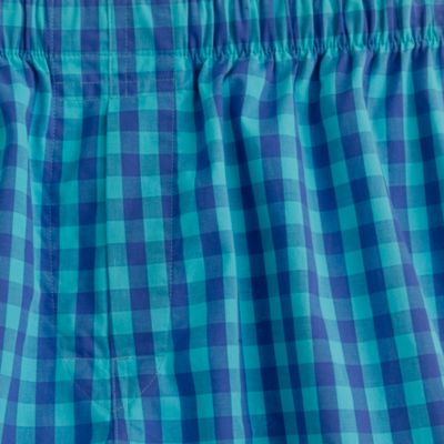 Pacific turquoise check boxers