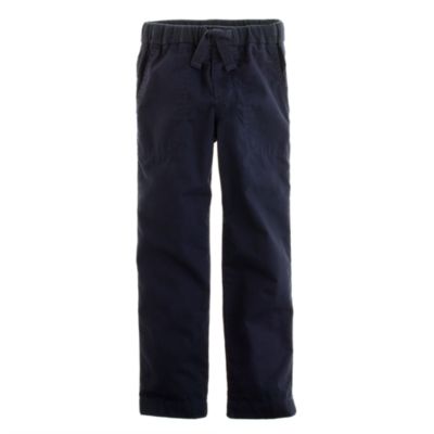 Boys' pull-on lightweight chino in straight fit