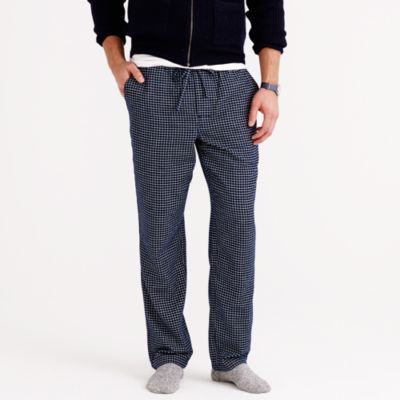 Flannel sleep pant in navy check