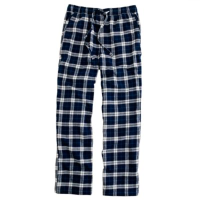 Flannel sleep pant in bedford blue plaid
