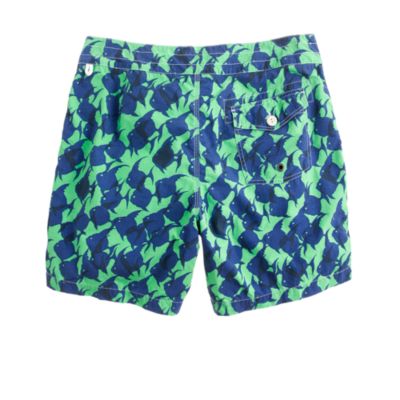 7" board shorts in tropical fish