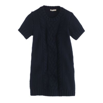 Girls' cable-knit sweater-dress