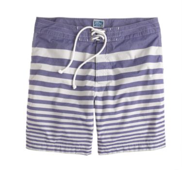 7" board shorts in nautical stripe