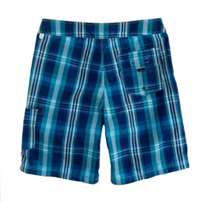 9" board shorts in surf plaid