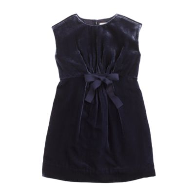 Girls' drapey velvet dress