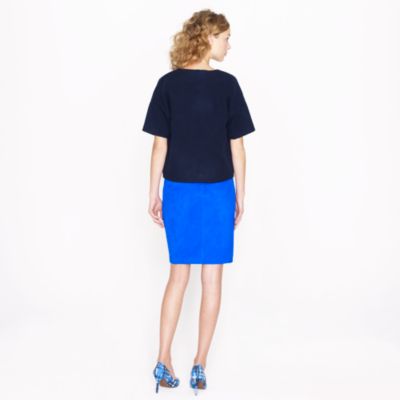Collection pencil skirt in stretch suede