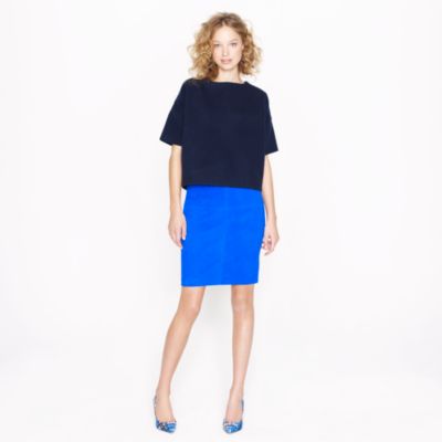 Collection pencil skirt in stretch suede