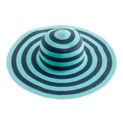 Summer straw hat in stripe