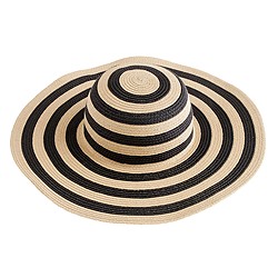 Summer straw hat in stripe