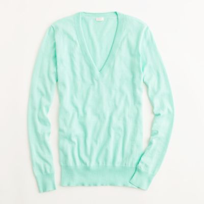 Factory cotton V-neck sweater