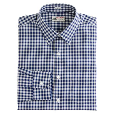 Thomas Mason&reg; for J.Crew spread-collar shirt in vintage navy gingham