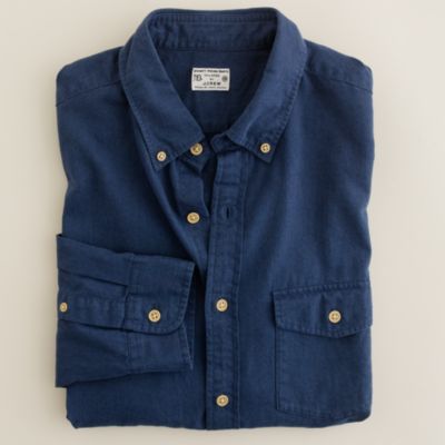 Brushed twill utility shirt