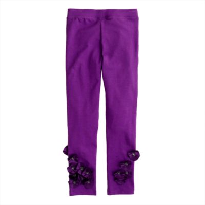 Girls' everyday leggings in silk flower