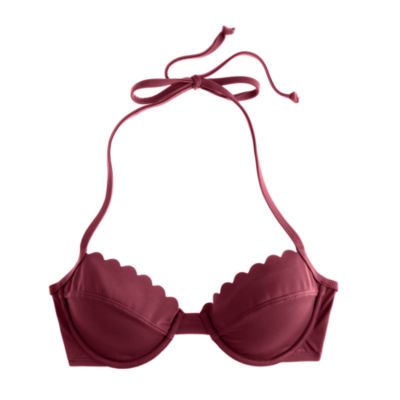 Scalloped underwire top