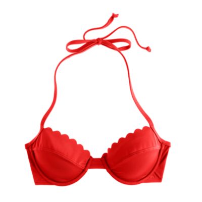 Scalloped underwire top