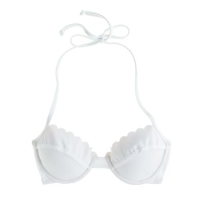 Scalloped underwire top