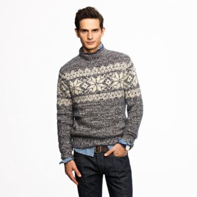 Alpaca Fair Isle rollneck&trade; sweater