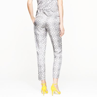 Collection silk caf&eacute; capri in pewter paisley