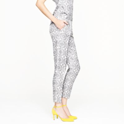 Collection silk caf&eacute; capri in pewter paisley