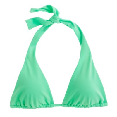 Triangle string halter top
