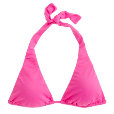 Triangle string halter top