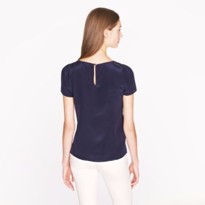 Silk short-sleeve blouse