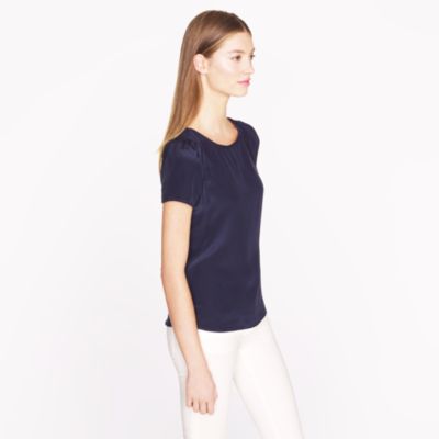 Silk short-sleeve blouse