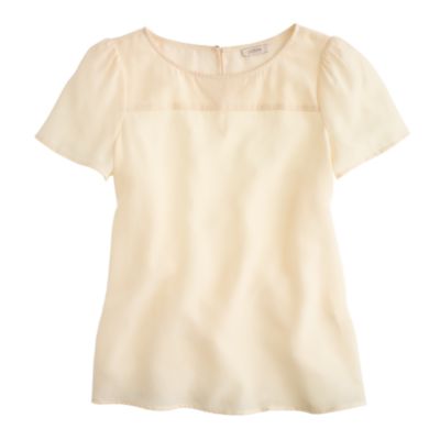 Silk short-sleeve blouse