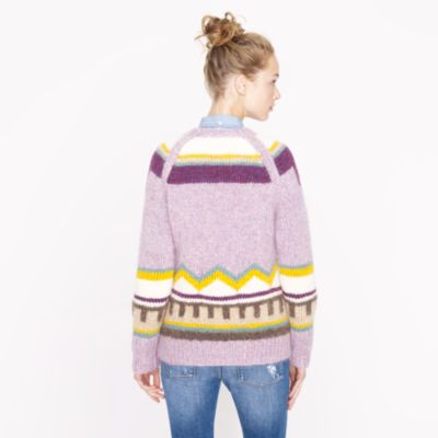 Collection handknit intarsia sweater