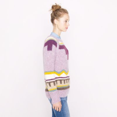 Collection handknit intarsia sweater
