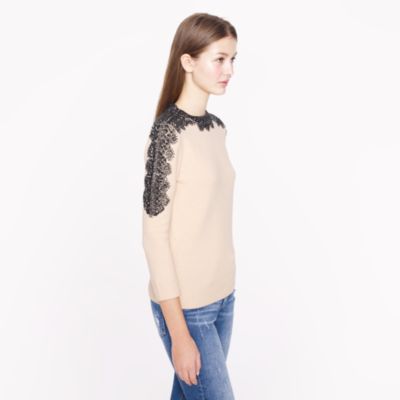 Collection beaded mockneck sweater