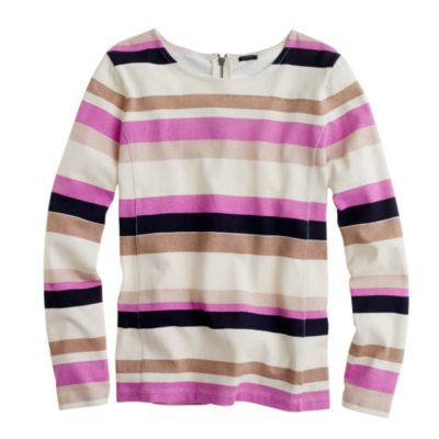 Colorblock top in stripe