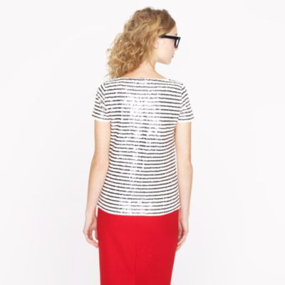 Sequin stripe tee