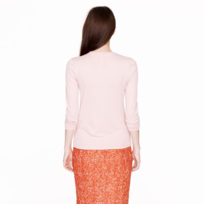 Tissue long-sleeve V-neck tee