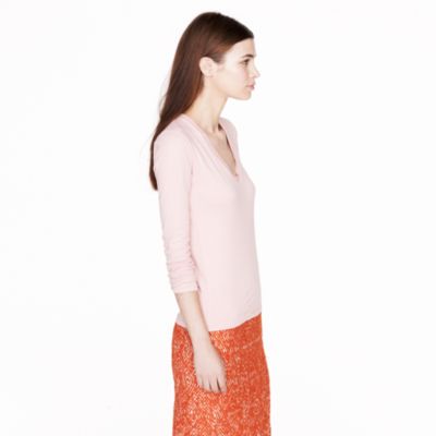 Tissue long-sleeve V-neck tee