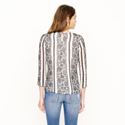 Trompe l'oeil lace blouse