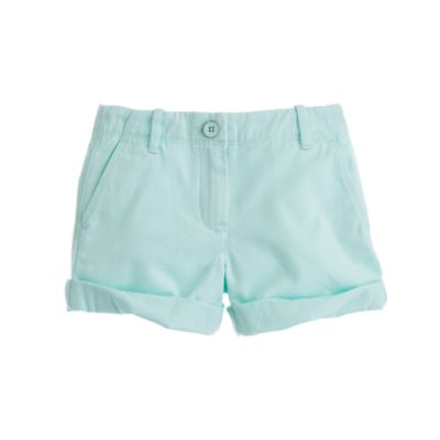 Girls' cuffed chino short
