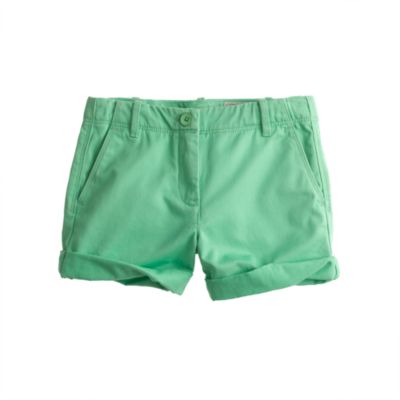 Girls' cuffed chino short