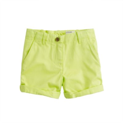 Girls' cuffed chino short