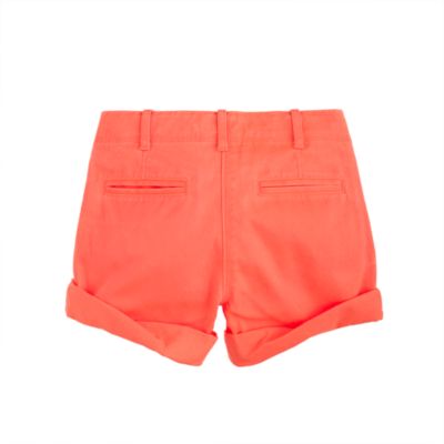 Girls' cuffed chino short