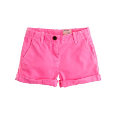 Girls' cuffed chino short