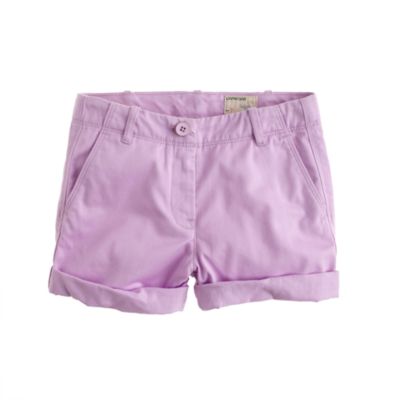 Girls' cuffed chino short