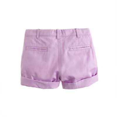 Girls' cuffed chino short