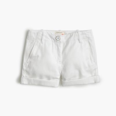 Girls' cuffed chino short