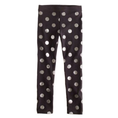 Girls' everyday leggings in glitter dot