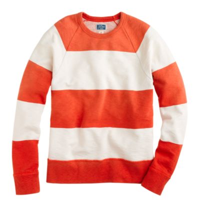 Sunwashed fleece sweatshirt in stripe