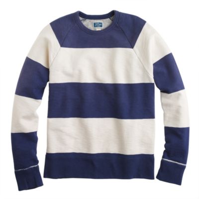 Sunwashed fleece sweatshirt in stripe