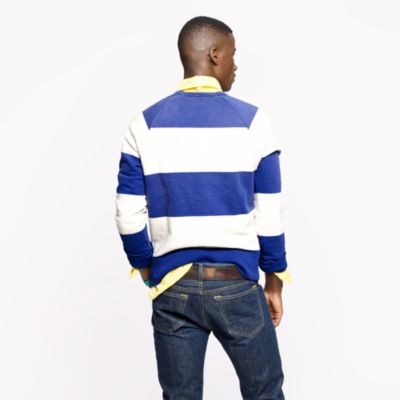 Sunwashed fleece sweatshirt in stripe