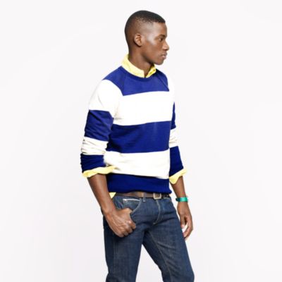 Sunwashed fleece sweatshirt in stripe