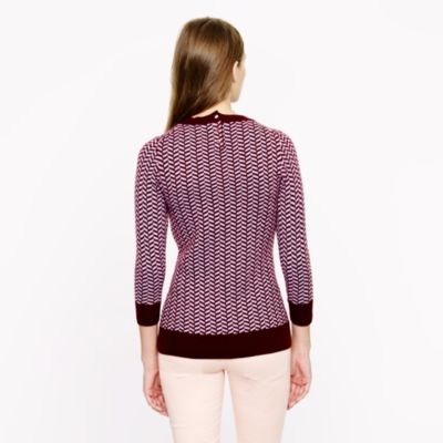 Collection cashmere herringbone sweater